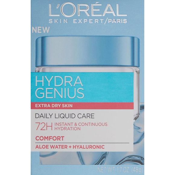 L'Oreal Paris Skincare Hydra Genius 1.7 Fl Oz Moisturizer for Extra Dry Skin - Picture 1 of 10